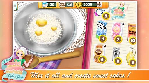 Princess cakes shop : Anna cooking Game screenshot 2