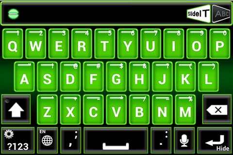 SlideIT Green Neon Skin screenshot 4