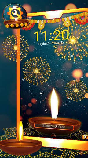 Diwali Fireworks Launcher Theme screenshot 3