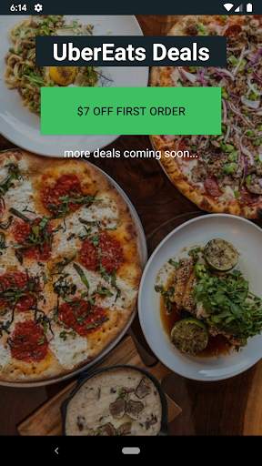 Uber Eats Coupon Deals - Save Money on Uber Eats screenshot 1