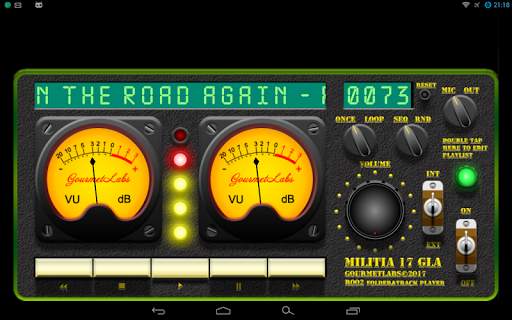 Militia 17 GLA folder player vintage VU-meter screenshot 10