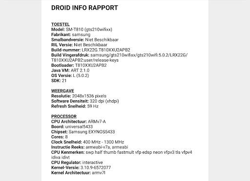 Droid Hardware Info screenshot 14