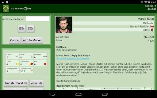 Comunio screenshot 9
