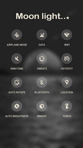 Black Moonlight APUS Launcher theme screenshot 3