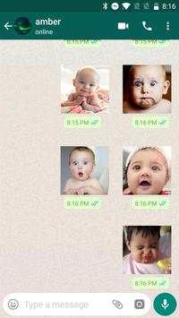 Cute Baby Sticker for WhatsApp Free -WAStickerApps 4 تصوير الشاشة