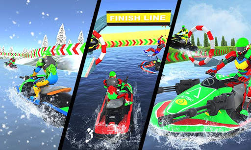 Jet Ski Boat Racing: Robot Shooting Water Race screenshot 3