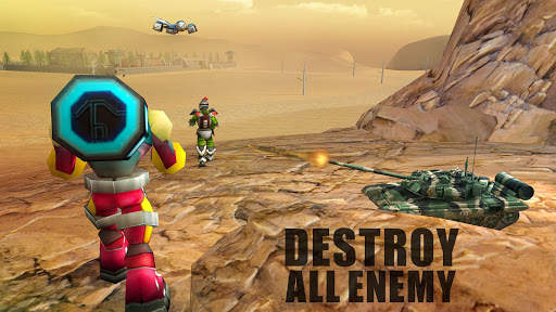 Off Road Army Tanks VS Robots. screenshot 10