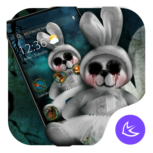 Scary trick doll Halloween theme👻 icon