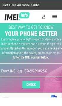 Mobile information*imei* screenshot 2