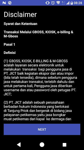 JICT Billing Mobile screenshot 2