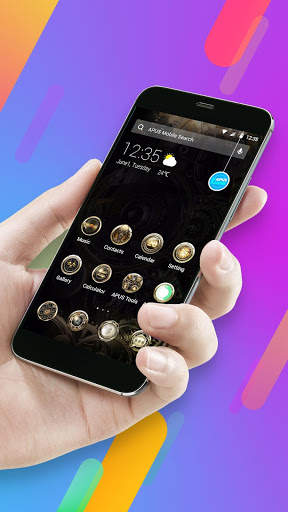 Golden SteamPunk - APUS Launcher  theme screenshot 1