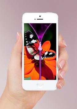 Butterfly Zipper Screen Lock screenshot 4