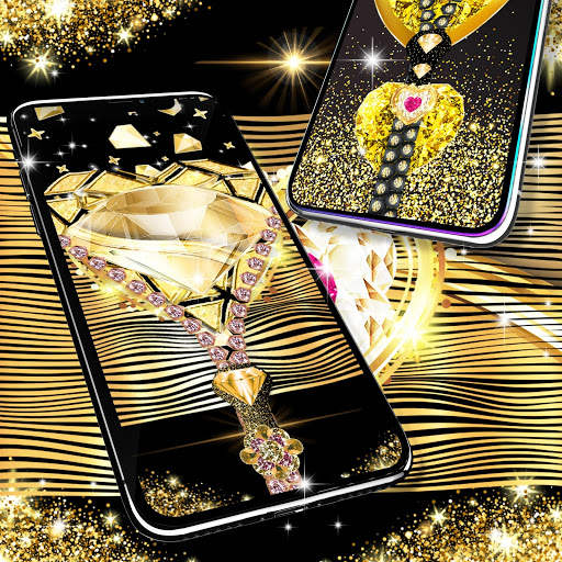 Gold diamond lock screen screenshot 4