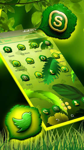 Green Leaf Launcher Theme screenshot 2