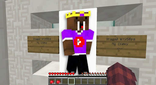Guess the YouTuber's cards in Minecraft screenshot 1