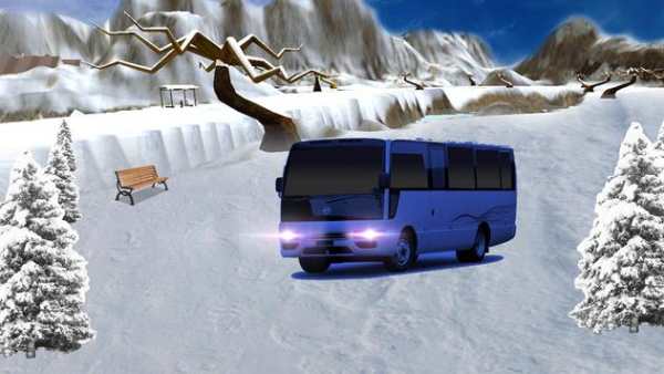 Offroad Snow Hill Bus Drive 3D screenshot 12