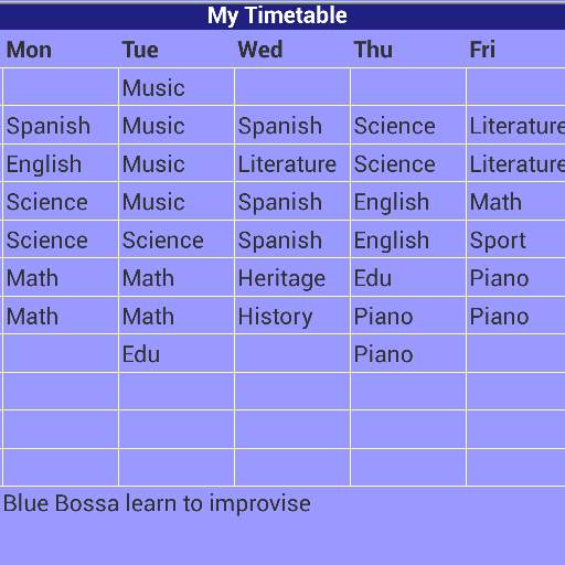 School Timetable 1.05