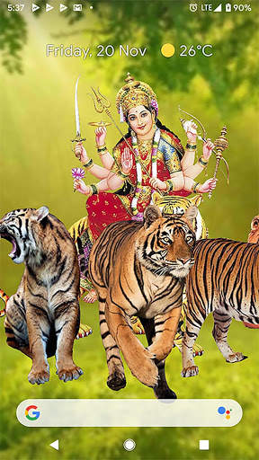 4D Tigers of Durga Live Wallpaper screenshot 4