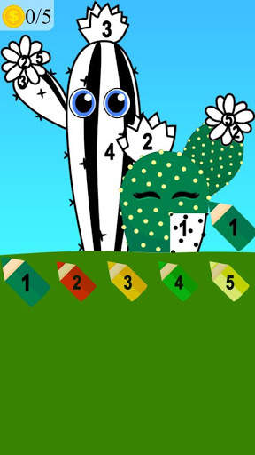 flowers coloring game with numbers screenshot 2