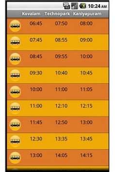 Technopark Volvo Bus Schedule screenshot 2