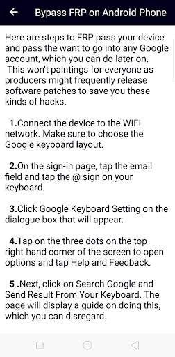 FRP Bypass Guide All phones screenshot 3