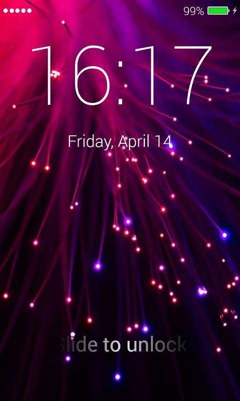 Optic Fiber Lock Screen screenshot 1