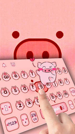 Cute pink pig keyboard screenshot 2