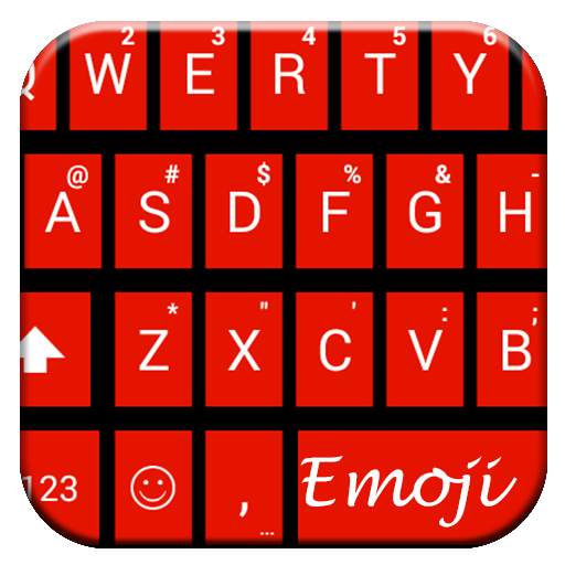 Tiles Red Emoji Keyboard 100