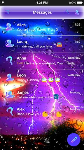 Lighting Storm Theme – Emoji Keyboard ⚡ screenshot 5