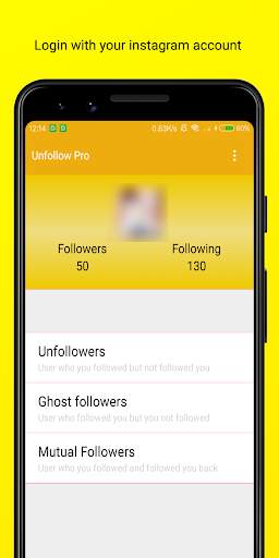 Unfollow Pro for Instagram screenshot 1