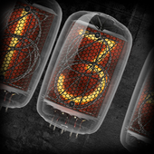 Animated Nixie clock widget icon
