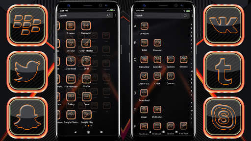 Orange Light Launcher Theme screenshot 2