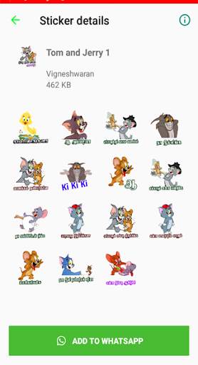 Tom and Jerry What's Up Stickers App in Tamil screenshot 1