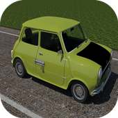 car racing of mrbean  3D logo