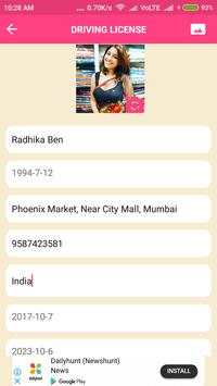 Fake Aadhar Card Maker Prank screenshot 7