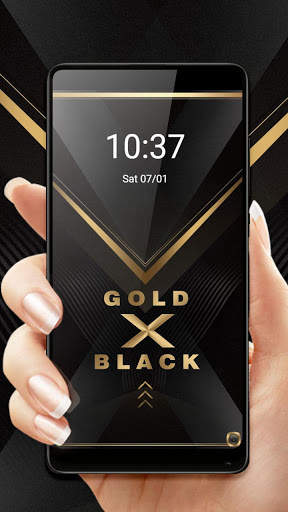 Gold X black launcher screenshot 4