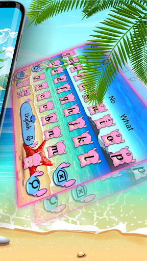 Pink Monster Keyboard Theme screenshot 3