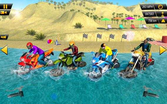 Beach Water Surfer Motorcycle Racing screenshot 1