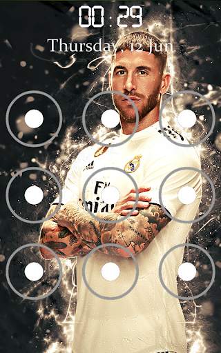 Sergio Ramos Pattern Lock Screen screenshot 1