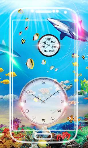 Aquarium Clock live wallpaper screenshot 8