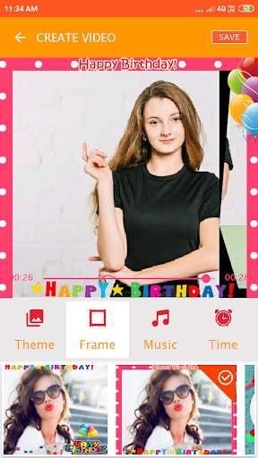 Birthday video for daughter - with photo and song screenshot 6