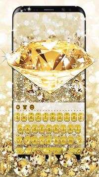Gold Diamond Keyboard Theme screenshot 1