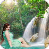 Cut Paste Waterfall Background icon