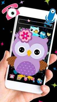 Cute Cartoon Owl Theme screenshot 1