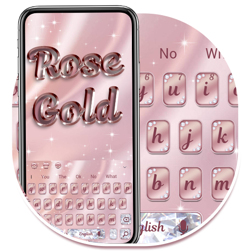 Diamond Rose Gold Keyboard Theme icon