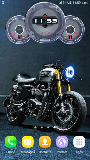 Superbike Clock Wallpaper HD screenshot 4