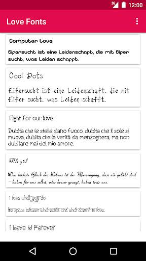 Love Fonts for FlipFont screenshot 1
