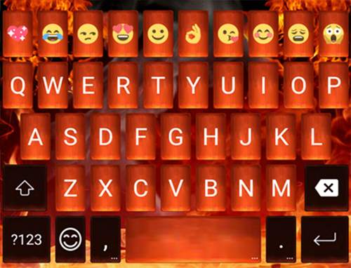 Neon Fire Keyboard 🔥Emoji Keyboard Theme screenshot 5
