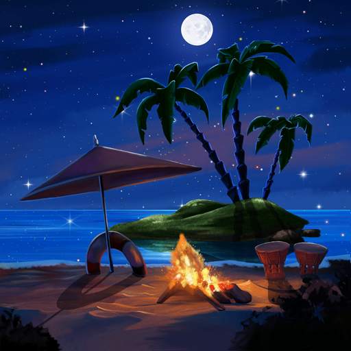 Tropical Beach at Night Live Wallpaper 1.0.8