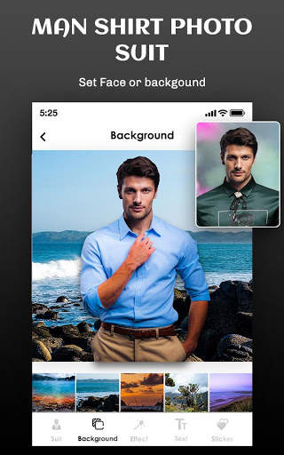 Man Blue Shirt Photo Suit Editor - Formal Shirts screenshot 2